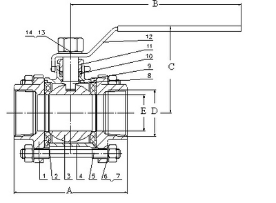 3 Piece Stainless Steel Ball Valve