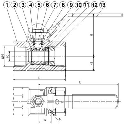 Unibody Stainless Steel Ball Valve, Fire-Safe