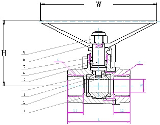 Brass Ball Valve with Oval Handle