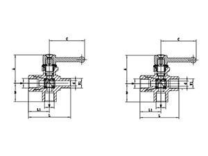 In-Line Ball Valves - Nickel Plated Brass Ball Valves
