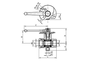 In-Line Exhaust Ball Valve with Lockable Handle