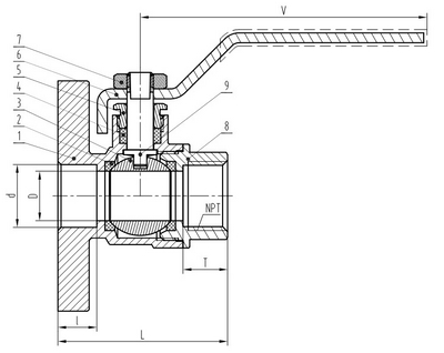 Full Port Ball Valve with Isolation Flange