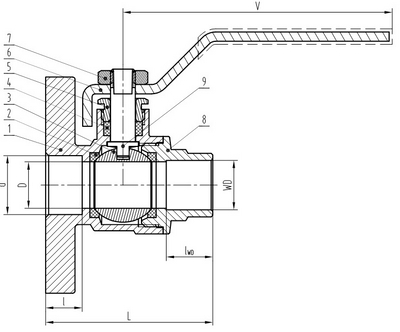 Full Port Ball Valve with Isolation Flange