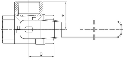 3-Way Brass Diverting Ball Valve, L Flow