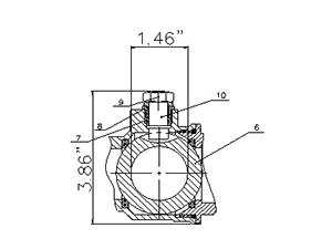 3-Way Brass Diverting Ball Valve, L Flow