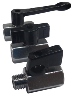 Brass Mini Ball Valve, 600 PSI, Hex Body