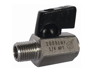 NSF Stainless Steel Mini Ball Valve, One-Piece Ball Valve, with Hex Body