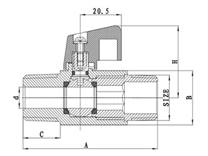 NSF Stainless Steel Mini Ball Valve, One-Piece Ball Valve, with Hex Body
